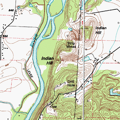 Topographic Map of Indian Hill, OH