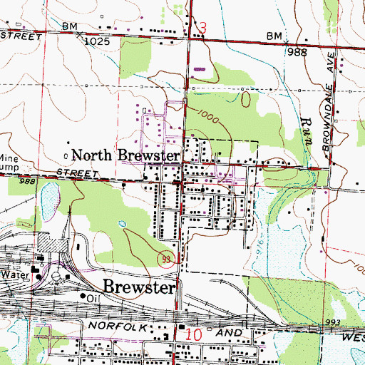 Topographic Map of North Brewster, OH