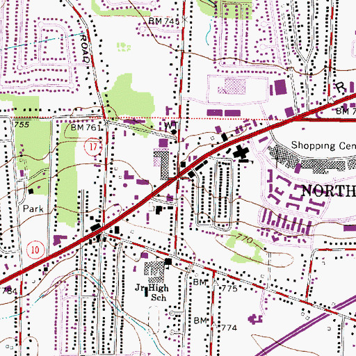 Topographic Map of North Olmsted, OH