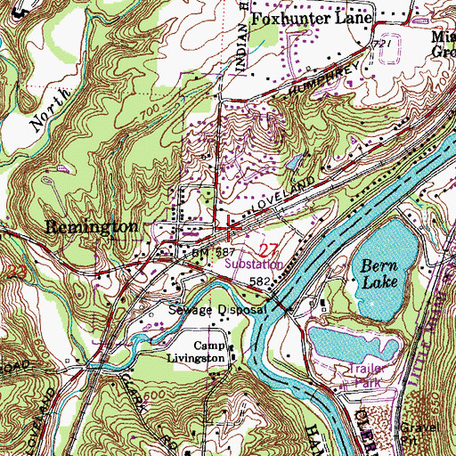 Topographic Map of Remington, OH