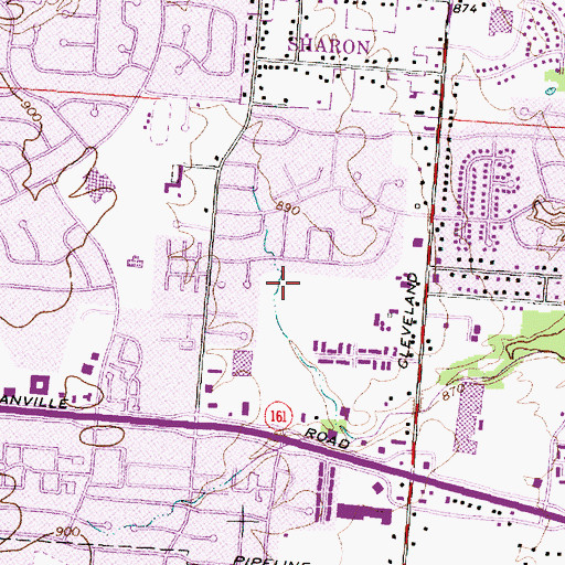 Topographic Map of Sharon, OH