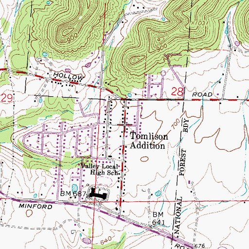 Topographic Map of Tomlison Addition, OH
