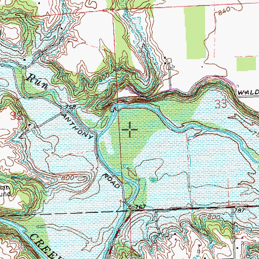 Topographic Map of Toms Run, OH