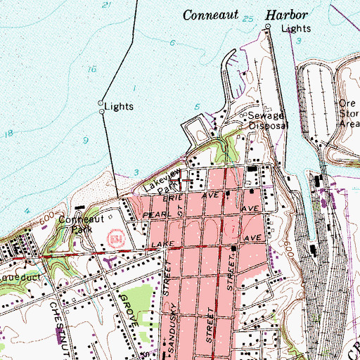 Topographic Map of Lakeview Park, OH