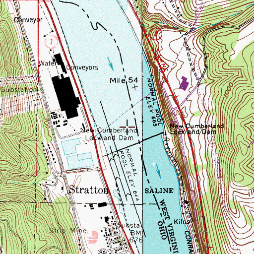 Topographic Map of Blacks Island (historical), OH