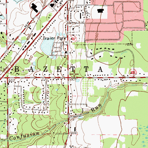 Topographic Map of Lakeview Shopping Center, OH
