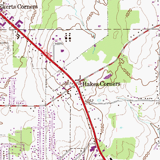 Topographic Map of Jamesplace Plaza Shopping Center, OH