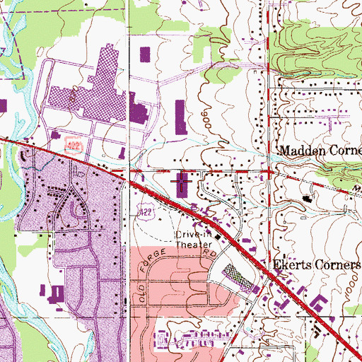 Topographic Map of Romar Plaza Shopping Center, OH