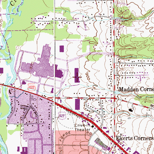 Topographic Map of Great East Plaza Shopping Center, OH