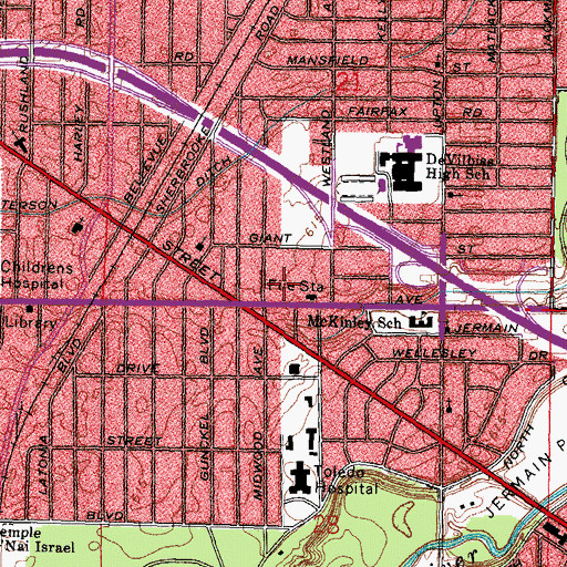 Topographic Map of Colony Shopping Center, OH