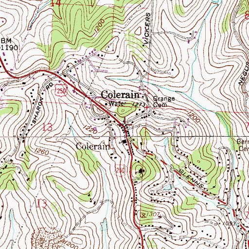 Topographic Map of Colerain, OH