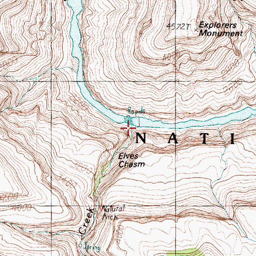 Topographic Map of Royal Arch Creek, AZ