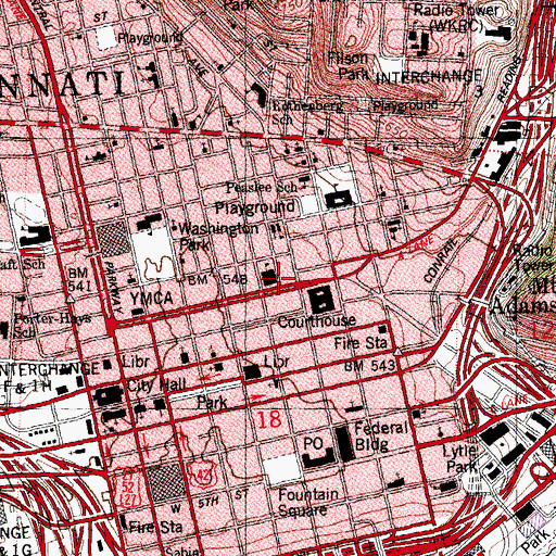Topographic Map of Ohio Mechanical Institute, OH