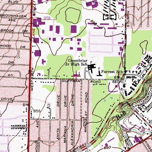 Topographic Map of Community Christian Academy, OH