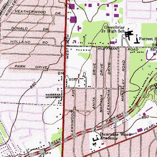 Topographic Map of Kurtz Park, OH