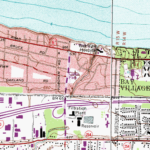 Topographic Map of Clagu Park, OH