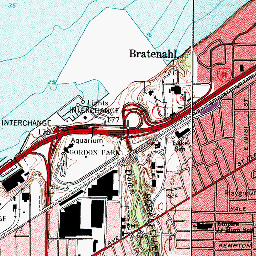 Topographic Map of Interchange 177, OH