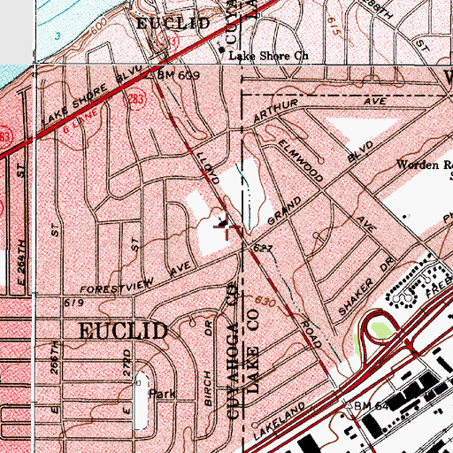 Topographic Map of Saint Stephen Byzantine School, OH