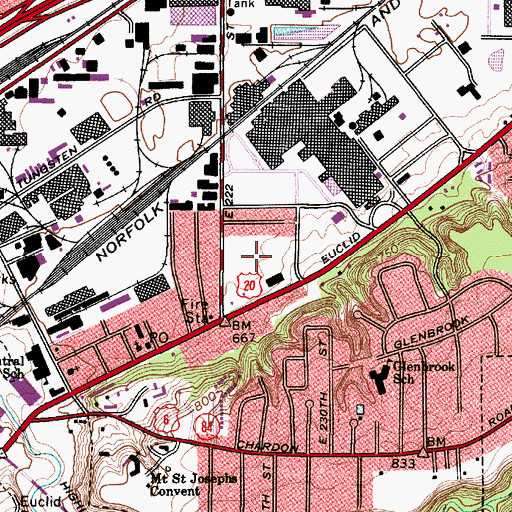 Topographic Map of Coulter Avenue Park, OH