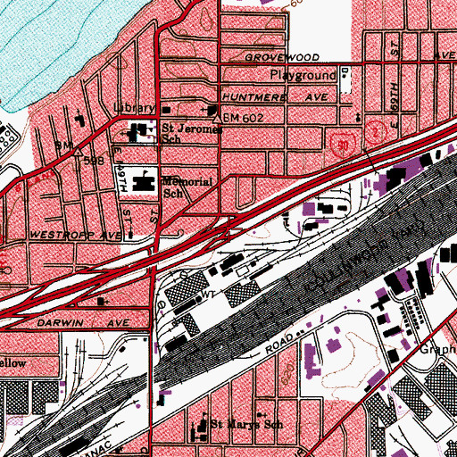 Topographic Map of Interchange 181, OH