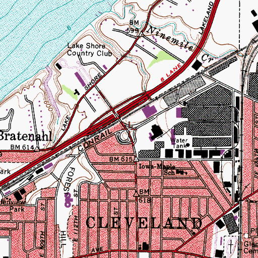 Topographic Map of Coits, OH