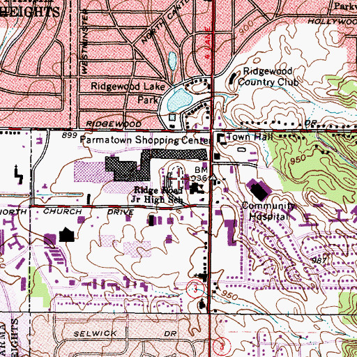 Topographic Map of Byers Field, OH