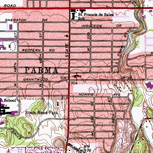 Topographic Map of State Road Elementary School, OH
