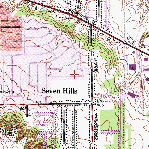 Topographic Map of Colonel John Glenn Elementary School, OH