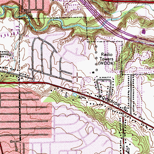 Topographic Map of North Park, OH