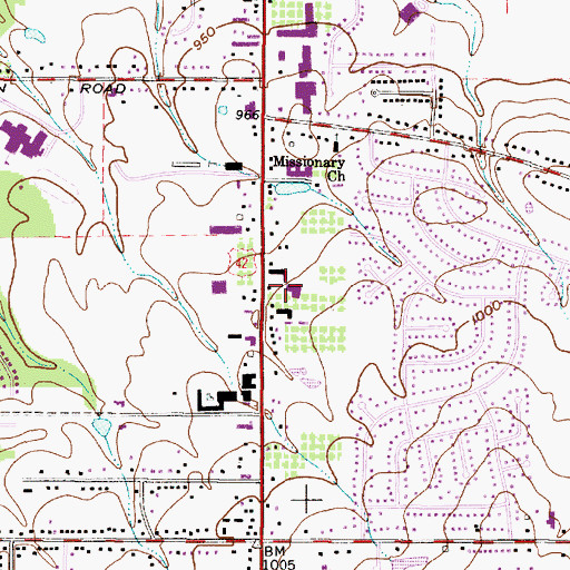 Topographic Map of Highpoint Plaza Shopping Center, OH