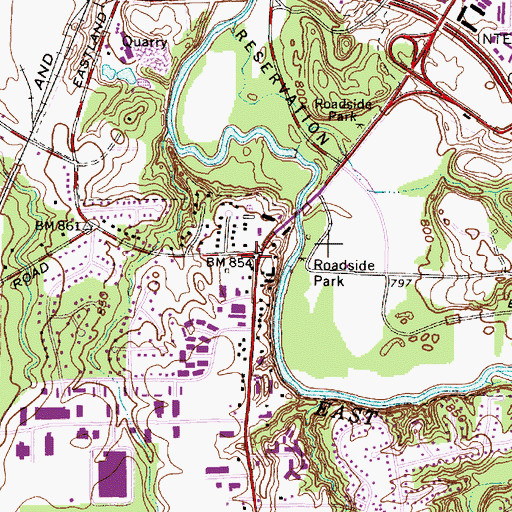 Topographic Map of Binola, OH