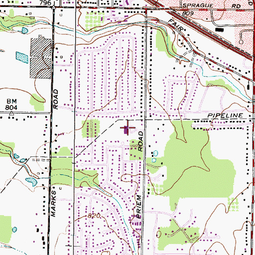 Topographic Map of Surrarrer Elementary School, OH