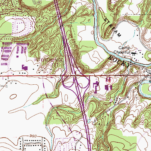 Topographic Map of Interchange 231, OH