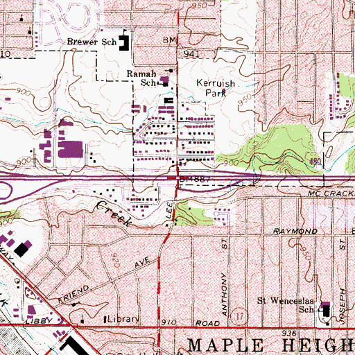 Topographic Map of Interchange 24, OH