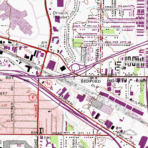 Topographic Map of Interchange 26, OH