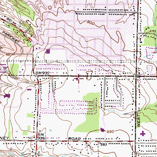 Topographic Map of Our Savior Church, OH