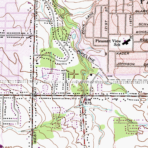Topographic Map of List Lane Park, OH
