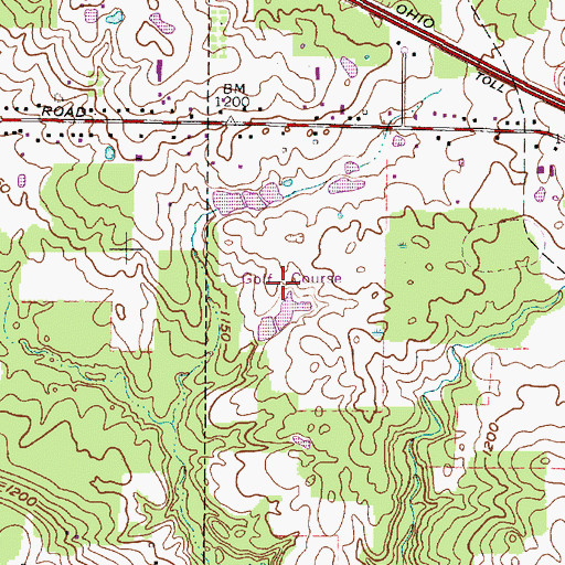Topographic Map of Briarwood Golf Course, OH