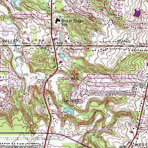 Topographic Map of Sandy Hook Park, OH