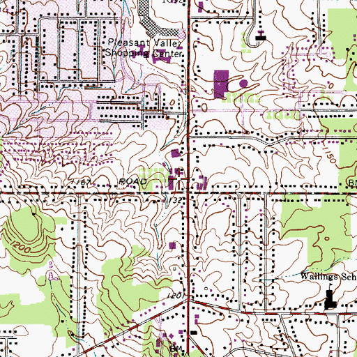 Topographic Map of Tri-City Plaza Shopping Center, OH