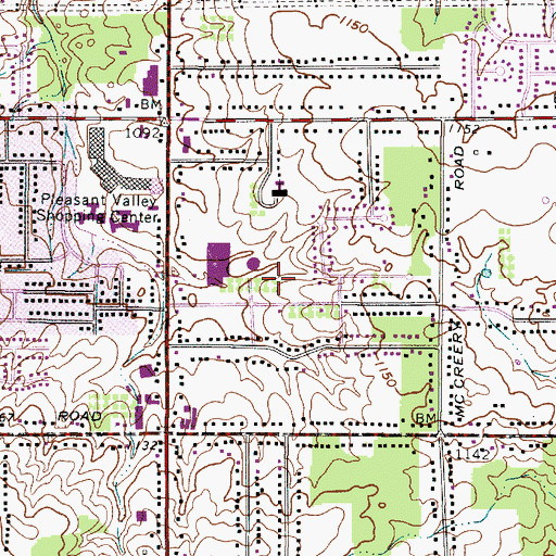 Topographic Map of Valleywood Park, OH
