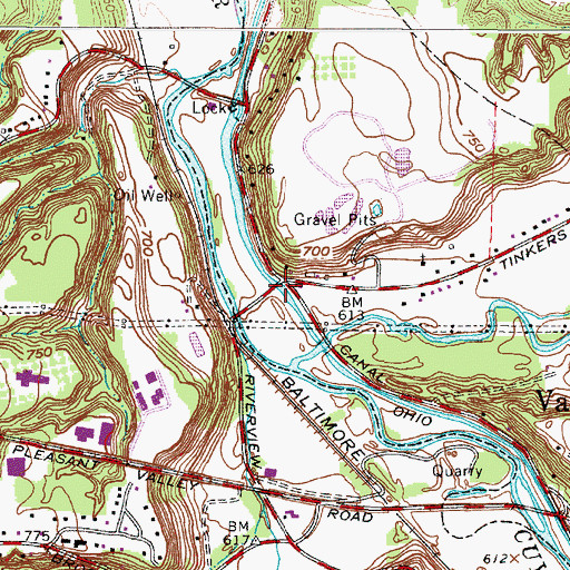 Topographic Map of Southpark, OH