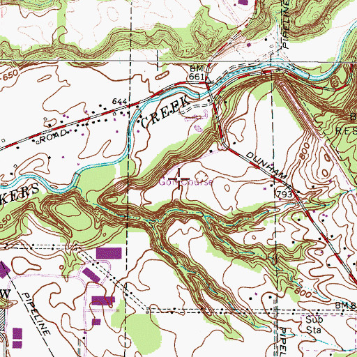 Topographic Map of Astorhurst Golf Course, OH