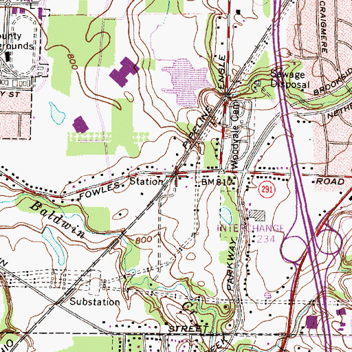Topographic Map of Berea Station, OH