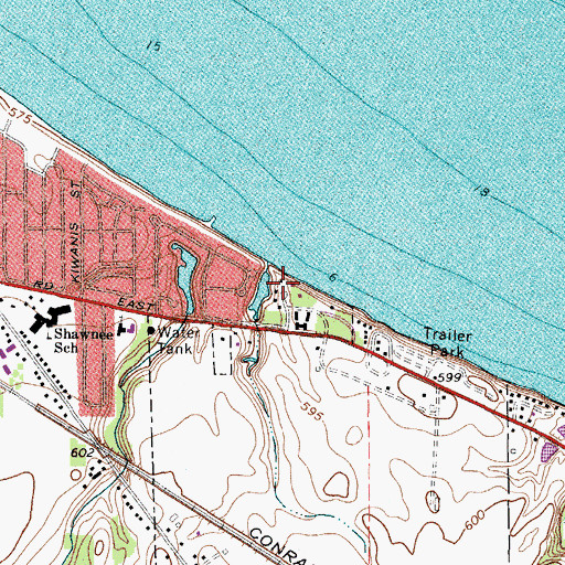 Topographic Map of Anderson, OH