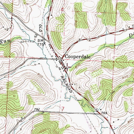 Topographic Map of Cooperdale Nazarene Church, OH