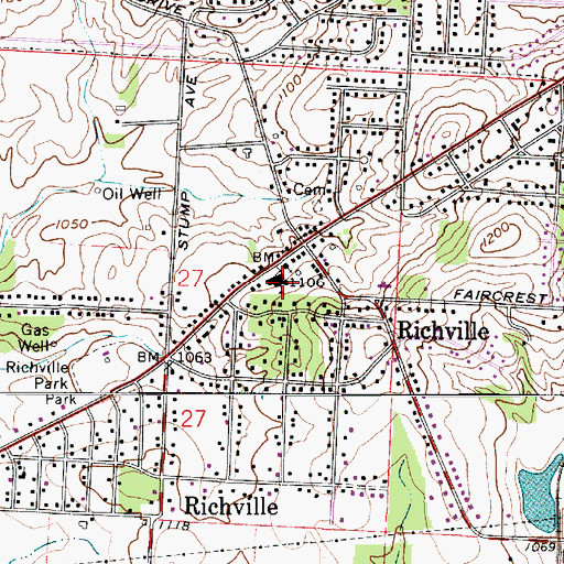 Topographic Map of Richville Elementary School, OH