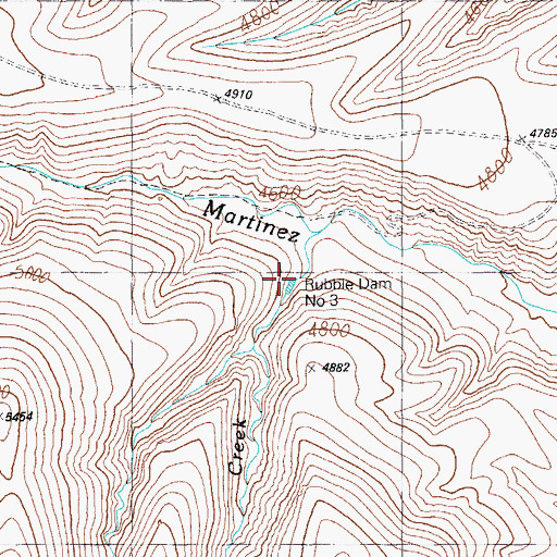 Topographic Map of Rubble Dam Three, AZ