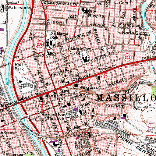 Topographic Map of Ohio Military Museum, OH