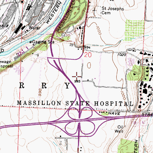 Topographic Map of Arthur Genschaft Memorial Park, OH